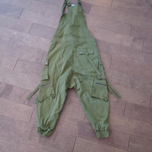 NWT Jonny Cota Studio CARGO OVERALLS IN GREEN Unisex Size XS - Picture 9 of 16